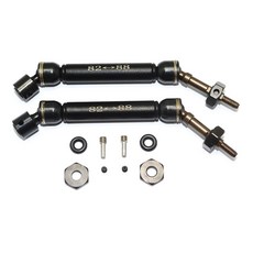 GPM ALUMINIUM REAR CVD DRIVE SHAFT + WHEEL HEX 12 x 6 mm 1PR 세트, BK, 1세트