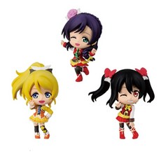 BANPRESTO Chibiq Love Live THE SHOOL IDOL MOVIE Eri Nozomi Nico 3 人偶, 1套