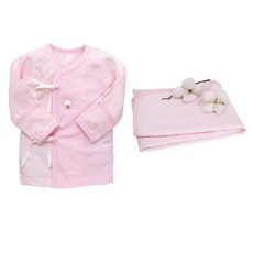 BabyBoom 女嬰印花刺繡肚衣+包巾彌月禮盒