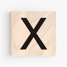 모두의팩토리 자작나무 알파벳 기호 인테리어소품 이니셜우드 no 24 X