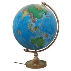 세계로 국문판 별이뜨는지구본 센서자동 On-Off 304-SBL, 블루