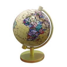 出發到世界 125mm 迷你復古型一般地球儀 125-YB, 混色