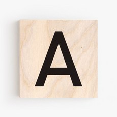 모두의팩토리 자작나무 알파벳 기호 인테리어소품 이니셜우드 no 1 A