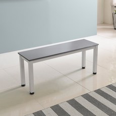 홈인홈 the 튼튼한 벤치 테이블 1000 x 300 mm, 상판 (그레이) + 다리 (화이트)