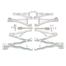 GPM鋁製前+後+上+下懸吊臂 8入組 FOR E-REVO 560871/REVO/SUMMIT 專用, S, 1套