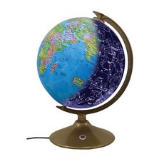 세계로 영문판 신형 별이뜨는지구본 센서자동 On-Off 220-SEBL, 블루