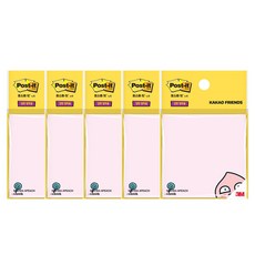 쓰리엠 포스트잇 강한 점착용 카카오노트 654 포스트잇, 어피치, 5개입