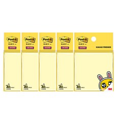 쓰리엠 포스트잇 강한 점착용 카카오노트 654 포스트잇, 무지, 5개입
