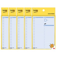 쓰리엠 포스트잇 강한 점착용 카카오노트 660 포스트잇, 라이언, 5개입