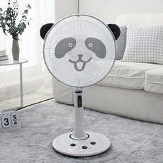 BEBEDECO 優質北歐風印花風扇安全網, 黑耳熊貓, 1個