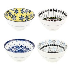 디어리빙 북유럽포터리A 공기, 혼합 색상, 4개입