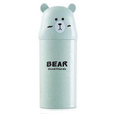 더자카 베어 휴대용 칫솔케이스, 블루, 1개