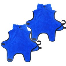 ANTS 吸水毛巾寵物浴袍 2入, 藍色