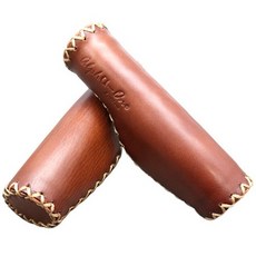 Alpha One自行車皮革握把 OG-003, 棕色, 1套