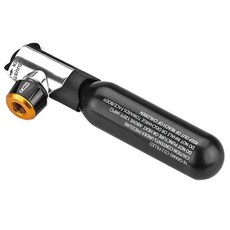 AIRACE Turbo Micro2 CO2 自行車迷你打氣筒 AC-03, 黑色+銀色, 1個