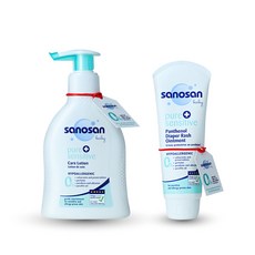 사노산 퓨어센서티브 케어로션 200ml + 판테놀 수딩크림 100ml, 1세트