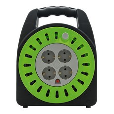 seie 輪座式四插延長線 HJR-3C 綠色 1.5SQ, 15m, 1組