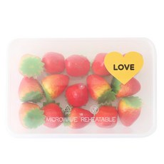 耐熱塑膠便當盒 50入+心形貼紙 50入, 1套