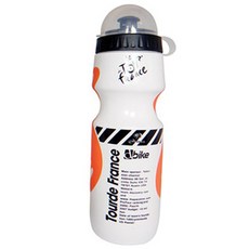 디바이크 뚜르드 프랑스 물통, 화이트 + 오렌지, 650ml, 1개