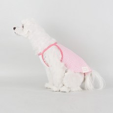 you're a peach 寵物格紋無袖T恤, 粉紅色