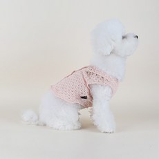 you're a peach 寵物毛球夏季針織T恤, 蜜桃色