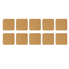 모두의팩토리 무지 11종 컵 냄비 받침 코스터 코르크 10 사각 10p 세트, 10개