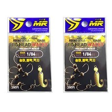 MR ChisarangJig Head Wacky鱒魚鉤 Yumi鱗片 6入, 2件