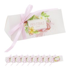 DONA&DECO 三角迷你零食禮物盒 10入 + 緞帶 10入, 珍貴, 1套