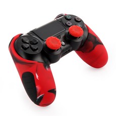 Mosta PS4 DualShock 4優質半矽膠保護殼 迷彩紅, 單品, 1個