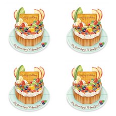 Hallmark 生日快樂立體卡片 KED3067, 混合顏色, 4入