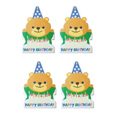 Hallmark 生日快樂立體卡片 KED2593, 混合顏色, 4入