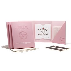 1AM 사랑 힐링 티세트 초콜렛 루이보스, 3세트, 사랑 카드 패키지 + 티백 + 캘리그라피 미니카드 나의사랑 어여쁜 + 편지봉투 + 봉합 스티커, 4g, 3개입