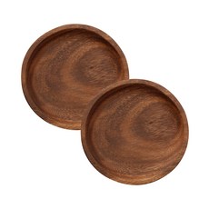LIVING ZEN Zen韓國 相思木圓形杯墊 2入, 單一顏色, 2個