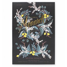 Rifle Paper MONARCH照明便條紙 60張, 混色, 1個