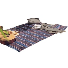 elena heim 雙面防水野餐墊+環保袋套組 Bohemian Breeze, 核桃棕