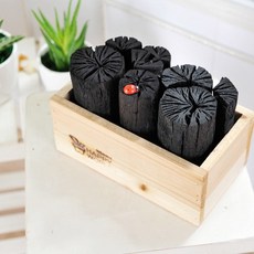 행복한세상 참숯 1.5kg + 컨츄리 우드박스 + 데코용 무당벌레, 1세트