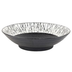 Dear Living 黑色斑馬沙拉碗, 黑色 + 白色, 1個