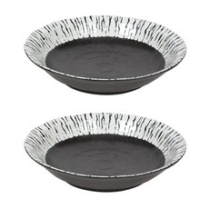 Dear Living 斑馬紋義大利麵碗, 黑色, 2個