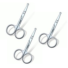 바이셀 눈썹 콧털 정리가위, 랜덤 발송, 3개입