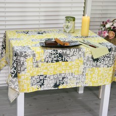 나산데코 린넨 골든 테이블커버 T6610-2, 혼합 색상, 원탁용(130 x 130 cm)