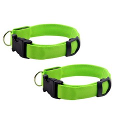 AnTs 반려동물 LED 멀티 목걸이 충전식 XL, 녹색, 2개