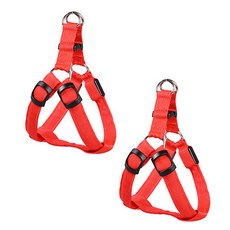 ANTS 寵物充電式LED胸背帶 2入, 紅色