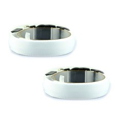 AnTs 반려동물 LED 멀티 목걸이 충전식 XL, 화이트, 2개