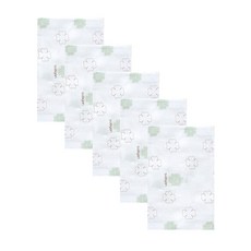 babyan 幸運草印花竹節棉方形布尿墊, 混色, 5片