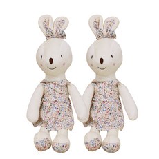 CONY BABY 兔子安撫娃娃2入組, 象牙白