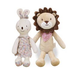 코니베이비 애착인형 2p 세트 공주코니60 + 수면사자차차80, 아이보리, 베이지, 1개