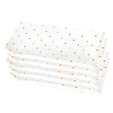 babyan 彩色圓點印花方形布尿墊 XL號, 混色, 5片