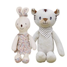 코니베이비 애착인형 2p 세트 공주코니60 + 수면백호랑이80, 아이보리, 1개