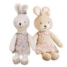 CONY BABY 安撫娃娃 兔子 60cm+兔子 60cm, 象牙白+米色