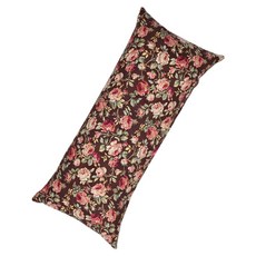 Ein Haus 玫瑰圖案棉質靠枕, 棕色